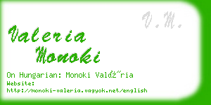 valeria monoki business card